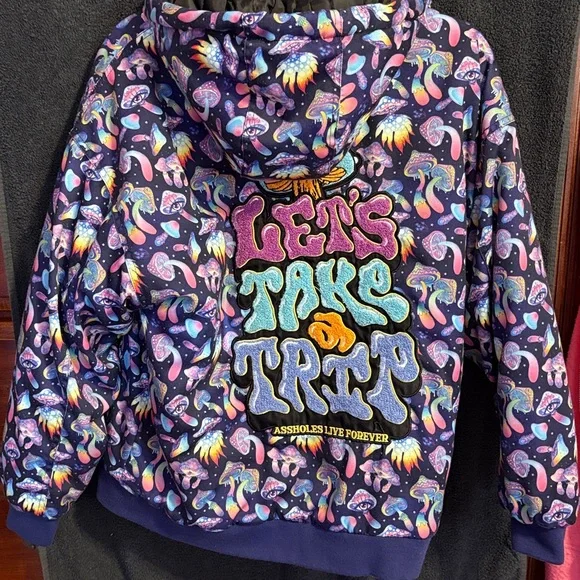 Psychedelic Graphic Hoodie from Assholes Live Forever - Picture 4 of 6